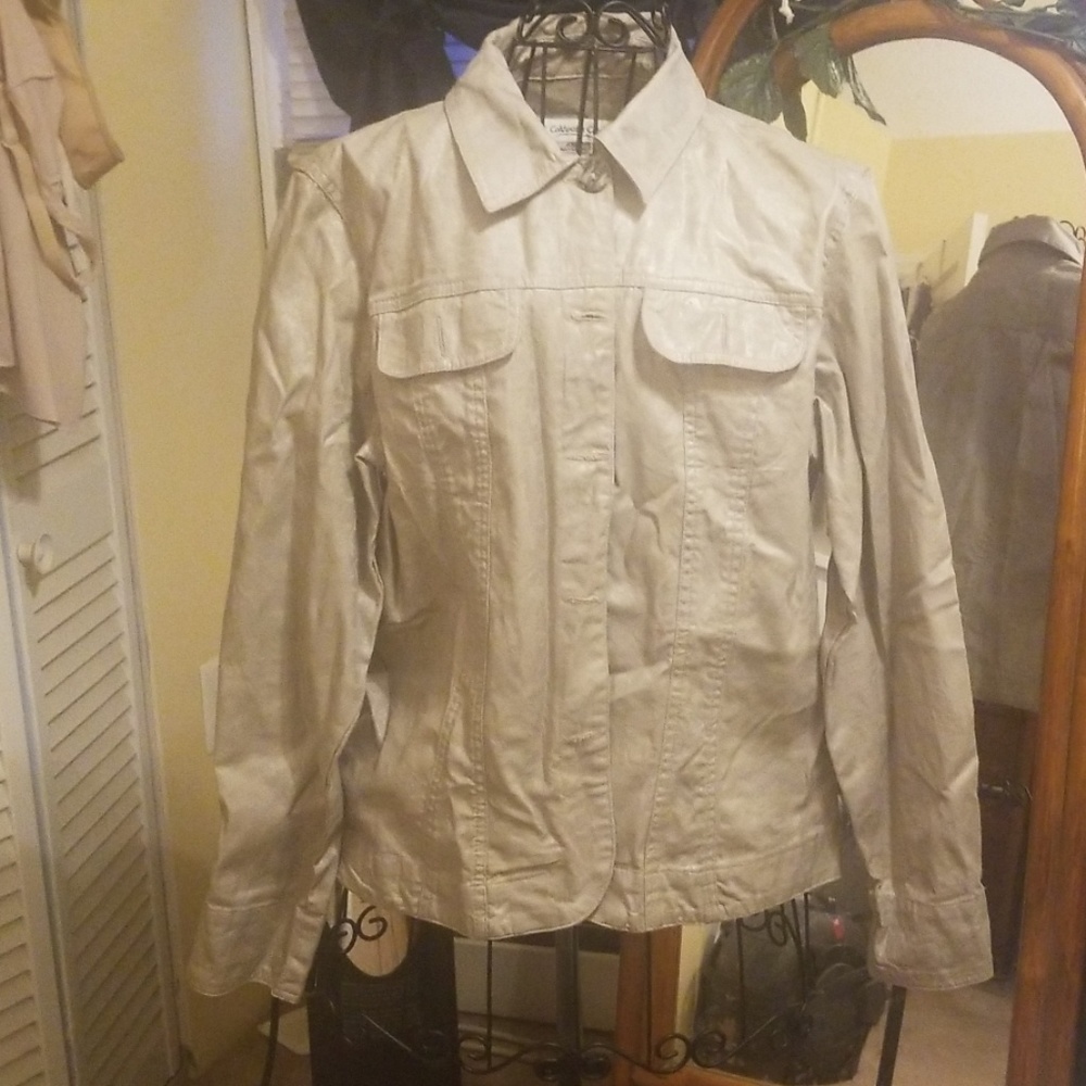 Coldwater Creek Metallic Lightweight Jean Jacket